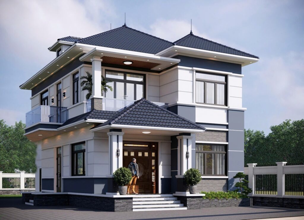 02 Mẫu 2 Tầng Mái Nhật