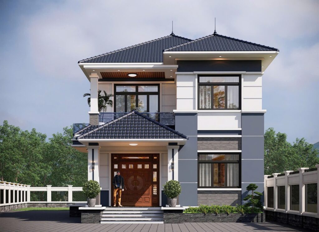 02 Mẫu 2 Tầng Mái Nhật