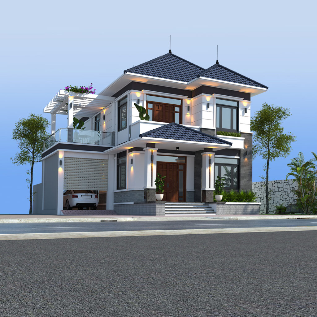 06 Mẫu 2 Tầng Mái Nhật