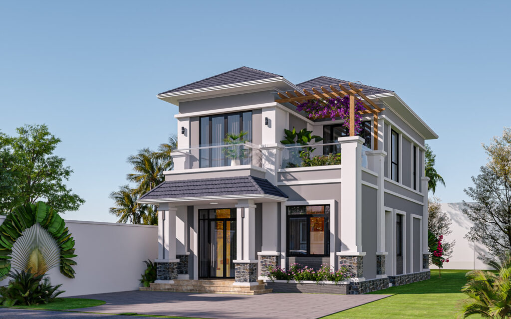 09 Mẫu 2 Tầng Mái Nhật